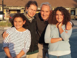 Silvia Bernardi in Scotts Valley with club secretary Dan Aspromonte and daughters Ilaria and Amira